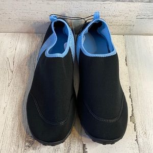 Womens Water Shoes Black/Blue Size L (9/10) NEW